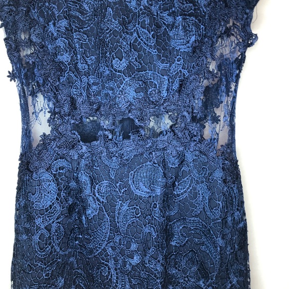 Chelsea lace appliqué dress, dark blue, small. - Picture 2 of 8